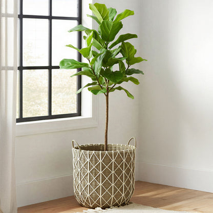 ERICA Set of 3 Woven Baskets – Handcrafted Natural Seagrass Storage