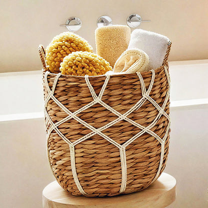 MAGNOLIA Set of 3 Woven Baskets – Handmade Natural Décor Storage