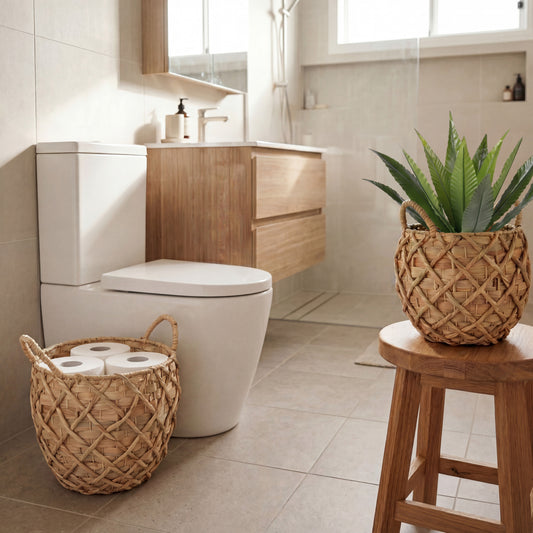 Azalea Handwoven Water Hyacinth Basket Set (Set of 2)