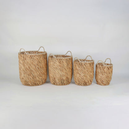 Marigold Handwoven Water Hyacinth Basket Set (Set of 4)