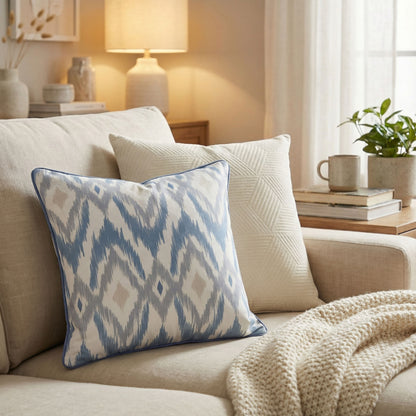 Urban Style Cushion - Blue Geo Diamond 45 x 45cm