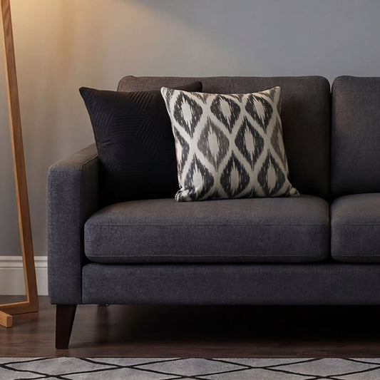 Urban Style Decorative Charcoal Lines Lounge Cushion – 45x45cm