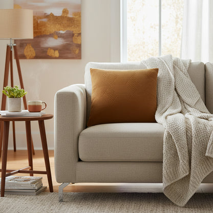 Urban Style Decorative Rust Lines Cushion 45x45cm