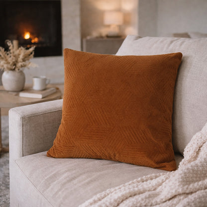 Urban Style Decorative Rust Lines Cushion 45x45cm
