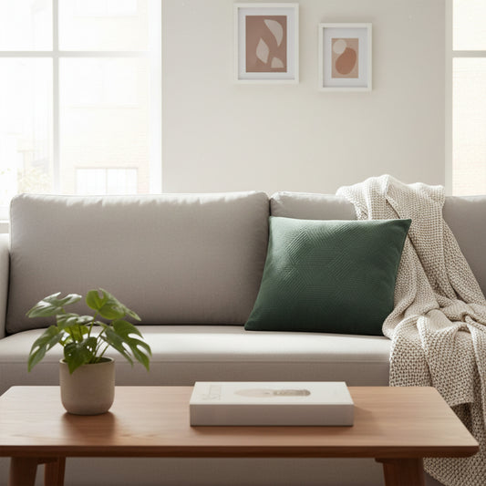 Urban Style Green Lines Decorative Cushion – 45x45cm