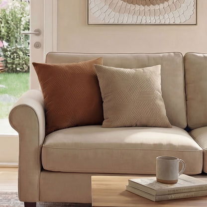 Urban Style Decorative Taupe Lines Lounge Cushion – 45x45cm