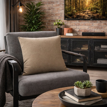 Urban Style Decorative Taupe Lines Lounge Cushion – 45x45cm