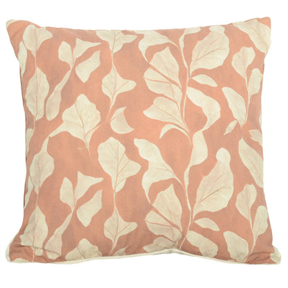 Urban Style Terracotta Leaves Cushion – 45x45cm