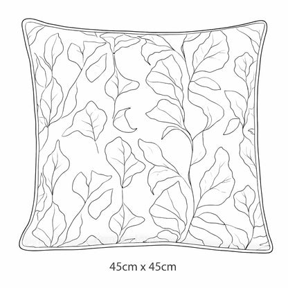 Urban Style Terracotta Leaves Cushion – 45x45cm