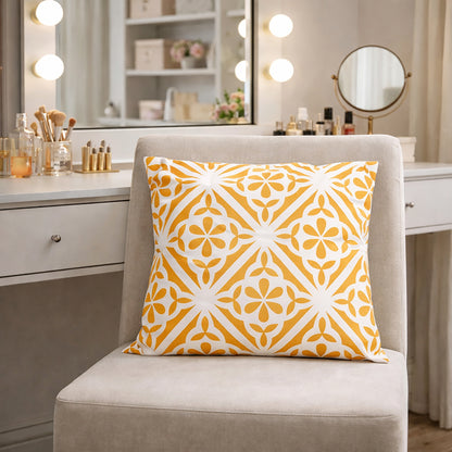 Urban Style Decorative Mustard Tiles Lounge Cushion – 45x45cm
