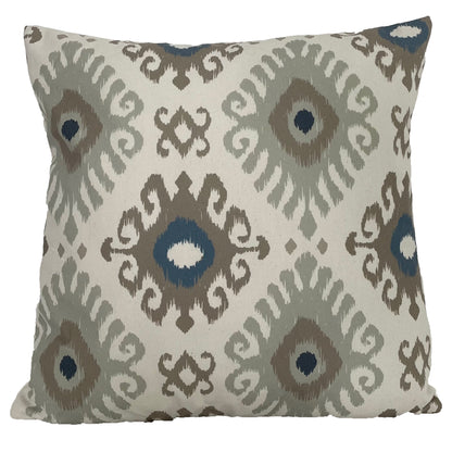 Urban Style Aztec Pattern Cushion – Beige & Blue, 45x45cm