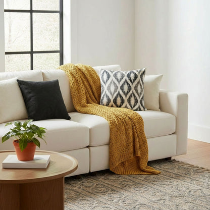 Urban Style Decorative Rustic Diamonds Lounge Cushion – Black & Grey