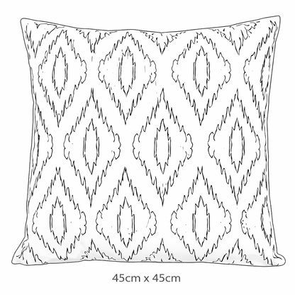 Urban Style Decorative Rustic Diamonds Lounge Cushion – Black & Grey