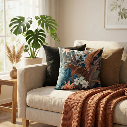 Urban Style Decorative Dark Jungle Lounge Cushion – 45x45cm