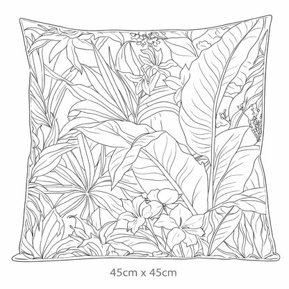 Urban Style Decorative Dark Jungle Lounge Cushion – 45x45cm