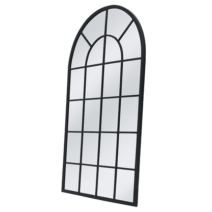 Urban Style Reflections Arch Mirror – Black | 80cm x 120cm