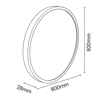 Urban Style Reflections Round Mirror – Gold | 80cm Diameter
