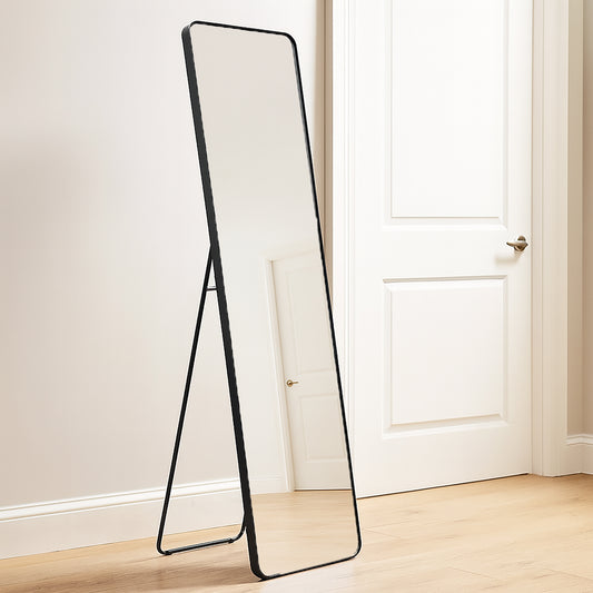 Urban Style Reflections Free Standing Mirror – Black | 150cm