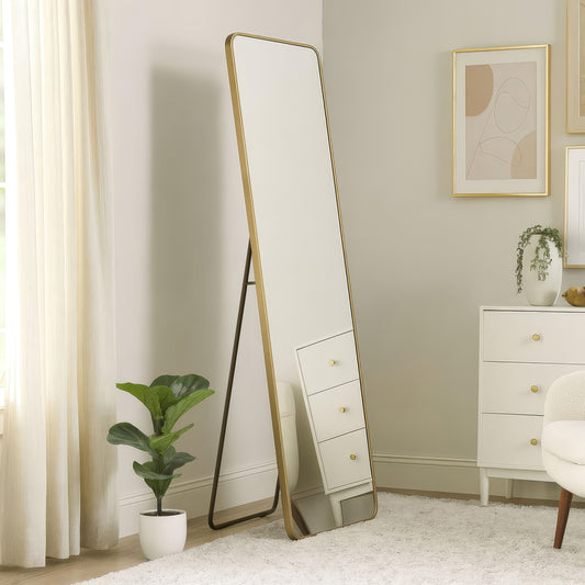 Urban Style Reflections Free Standing Mirror – Gold | 150cm