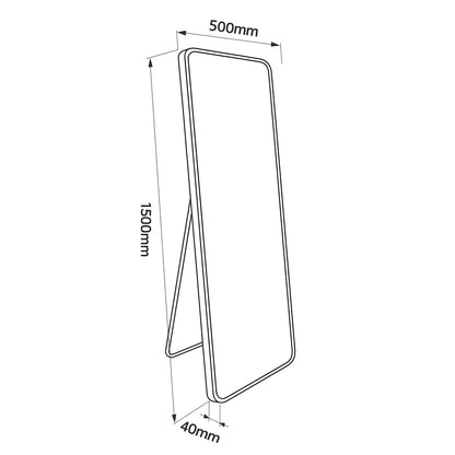 Urban Style Reflections Free Standing Mirror – Gold | 150cm