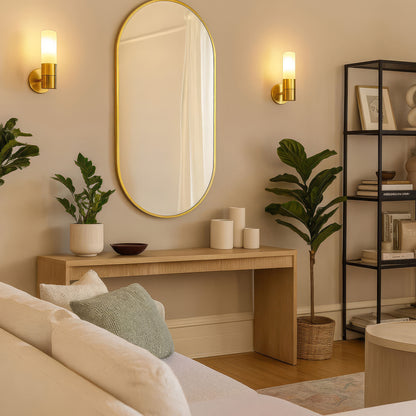 Urban Style Reflections Oval Mirror – Gold | 120cm