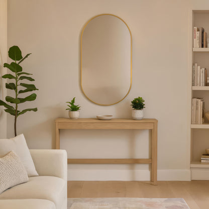Urban Style Reflections Oval Mirror – Gold | 120cm