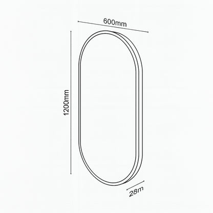 Urban Style Reflections Oval Mirror – Gold | 120cm