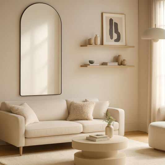 Urban Style Reflections Arch Mirror – Black | 60cm x 160cm