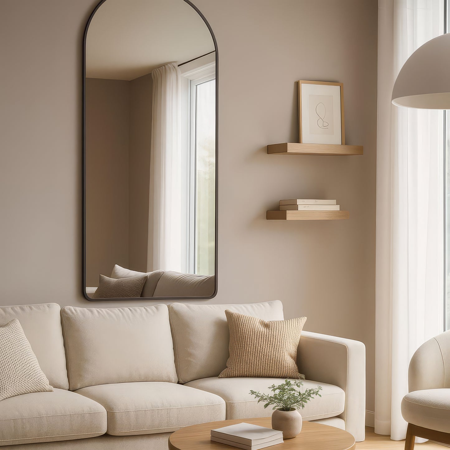 Urban Style Reflections Arch Mirror – Black | 60cm x 160cm