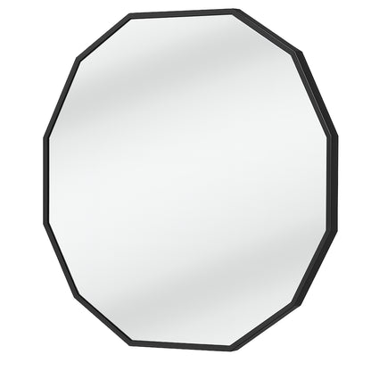 Urban Style Reflections Geometric Mirror – Black | 90cm