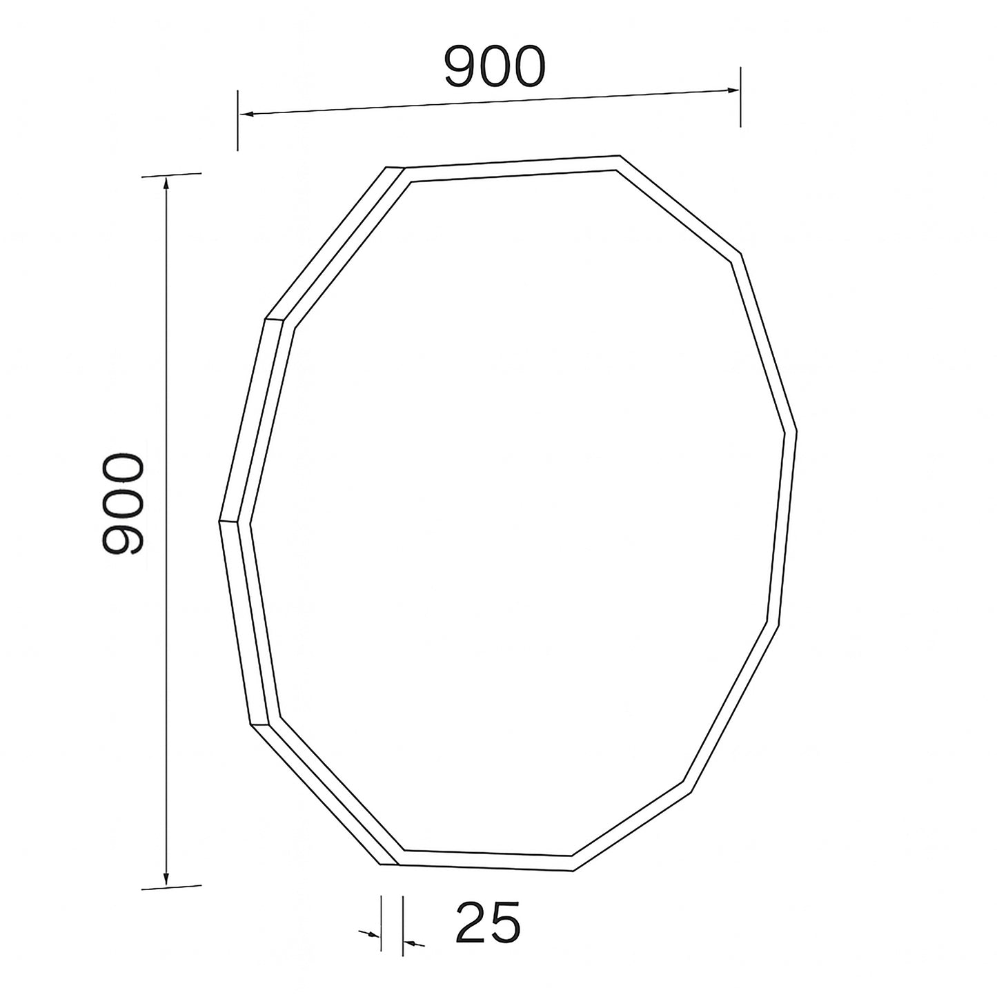 Urban Style Reflections Geometric Mirror – Gold | 90cm