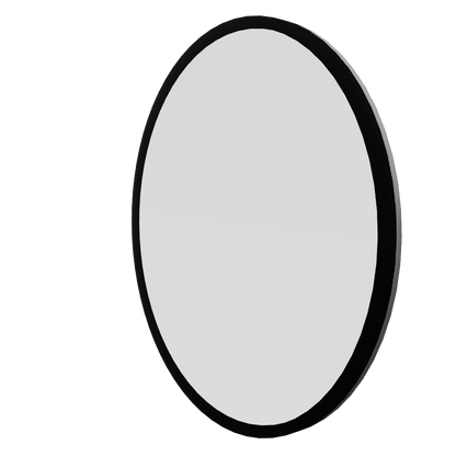 Urban Style Reflections Round Mirror – Black | 80cm Diameter