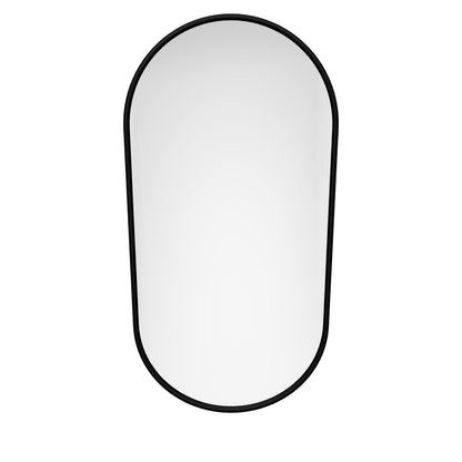 Urban Style Reflections Oval Mirror – Black | 120cm